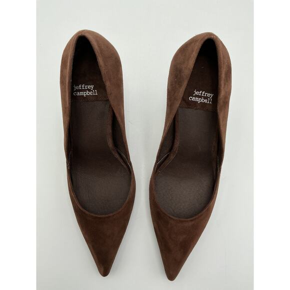 Jeffrey Campbell 'Convince' Brown Suede Pumps Size 8.5 - Picture 4 of 6